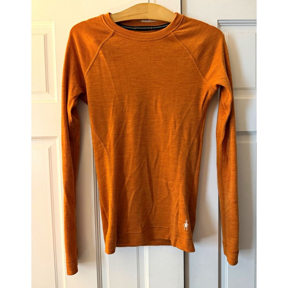 Smartwool Women's Merino 250 Base Layer Crew Neck Top Orange Rust Small S